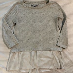 Beautiful sweater with silky white skirt. Used in great condition!